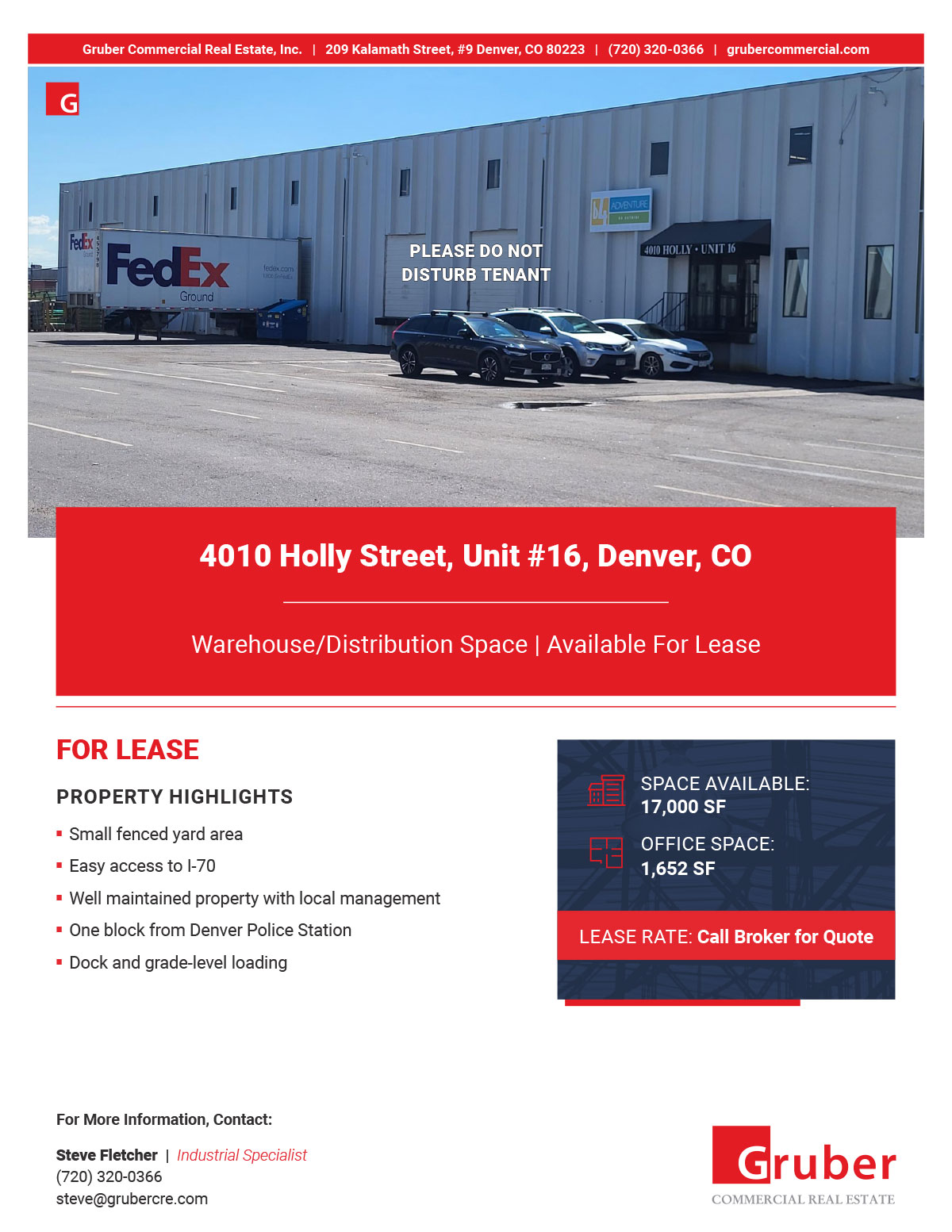 4010 Holly Street, Unit 16, Denver, CO Gruber Commercial Real Estate